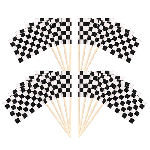 100 Stück Karierte Flagge Tortendeko Weiß Schwarz Kariert Kuchen Deko Beidseitig Bedruckt Checkered Cupcake Toppers für Rennsport Thema Baby Dusche Kinder Geburtstag Party Kuchen Dekorationen 100 Stück Karierte Flagge Tortendeko Weiß Schwarz Kariert Kuchen Deko Beidseitig Bedruckt Checkered Cupcake Toppers für Rennsport Thema Baby Dusche Kinder Geburtstag Party Kuchen Dekorationen von SYKYCTCY