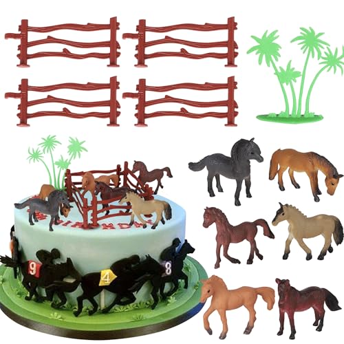 11 Stück Pferde Dekorationen Wild Tier Tortendeko Pferde Zaun Baum Kuchen Deko Realistisch Mikrokosmos Cupcake Toppers für Safari Thema Baby Dusche Kinder Geburtstag Party Kuchen Dekorationen 11 Stück Pferde Dekorationen Wild Tier Tortendeko Pferde Zaun Baum Kuchen Deko Realistisch Mikrokosmos Cupcake Toppers für Safari Thema Baby Dusche Kinder Geburtstag Party Kuchen Dekorationen von SYKYCTCY