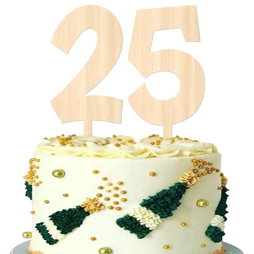 2 Stück Holz 25 Tortendeko 25th Jahre alt Geburtstag Cake Toppers Prost auf 25th Geburtstag Kuchen Deko für 25th Geburtstag Jahrestag Hochzeit Thema Party Kuchen Dekorationen 2 Stück Holz 25 Tortendeko 25th Jahre alt Geburtstag Cake Toppers Prost auf 25th Geburtstag Kuchen Deko für 25th Geburtstag Jahrestag Hochzeit Thema Party Kuchen Dekorationen von SYKYCTCY