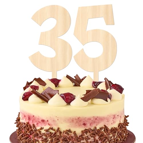 2 Stück Holz 35th Tortendeko Mann Frau 35 Jahre alt Geburtstag Kuchen Deko Prost auf 35th Party Cake Toppers für 35th Geburtstag Jahrestag Hochzeit Thema Party Kuchen Dekorationen 2 Stück Holz 35th Tortendeko Mann Frau 35 Jahre alt Geburtstag Kuchen Deko Prost auf 35th Party Cake Toppers für 35th Geburtstag Jahrestag Hochzeit Thema Party Kuchen Dekorationen von SYKYCTCY