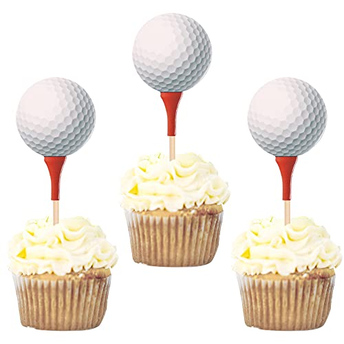 24 Stück Golf Cupcake Toppers Sport Golf Ball Kuchendekoration Baby Shower Golf Sport Spieler Thema Geburtstag Party Kuchen Dekoendeko Zubehör 24 Stück Golf Cupcake Toppers Sport Golf Ball Kuchendekoration Baby Shower Golf Sport Spieler Thema Geburtstag Party Kuchen Dekoendeko Zubehör von SYKYCTCY