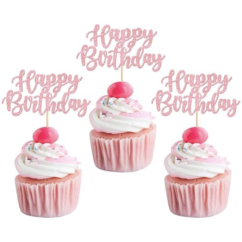24 Stück Happy Birthday Cupcake Toppers Glitzer Feiern Sie Geburtstag Tortendeko Alles Gute zum Geburtstag Kuchen Deko für Baby Dusche Kinder Party Kuchen Dekorationen Hellarosa 24 Stück Happy Birthday Cupcake Toppers Glitzer Feiern Sie Geburtstag Tortendeko Alles Gute zum Geburtstag Kuchen Deko für Baby Dusche Kinder Party Kuchen Dekorationen Hellarosa von SYKYCTCY