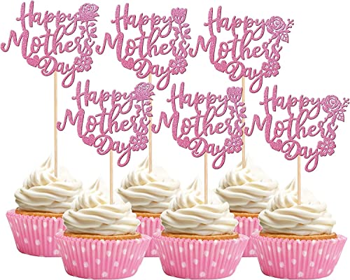 24 Stück Happy Mother's Day Tortendeko Bunt Liebe Herz Rose Blume Beste Mutter Cupcake Topper Deko Kuchen für glückliche Muttertag Thema Frauen Geburtstag Party Kuchen Dekorationen Zubehör Rosa 24 Stück Happy Mother's Day Tortendeko Bunt Liebe Herz Rose Blume Beste Mutter Cupcake Topper Deko Kuchen für glückliche Muttertag Thema Frauen Geburtstag Party Kuchen Dekorationen Zubehör Rosa von SYKYCTCY