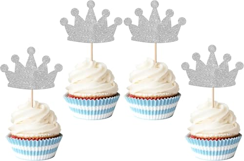 24 Stück Krone Tortendeko Glitzer Prinzessin Thema Cupcake Toppers Mini Krone Kuchen Deko für Baby Dusche Prinzessin Thema Geburtstag Hochzeit Party Kuchen Dekorationen Silber 24 Stück Krone Tortendeko Glitzer Prinzessin Thema Cupcake Toppers Mini Krone Kuchen Deko für Baby Dusche Prinzessin Thema Geburtstag Hochzeit Party Kuchen Dekorationen Silber von SYKYCTCY