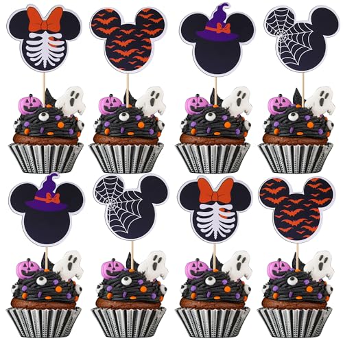 24 Stück Mini Mouse inspiriert Cupcake Toppers Mini Halloween Cupcake Picks Dekorationen für Halloween-Thema Baby Dusche Kinder Geburtstag Kuchen Dekorationen Zubehör 24 Stück Mini Mouse inspiriert Cupcake Toppers Mini Halloween Cupcake Picks Dekorationen für Halloween-Thema Baby Dusche Kinder Geburtstag Kuchen Dekorationen Zubehör von SYKYCTCY