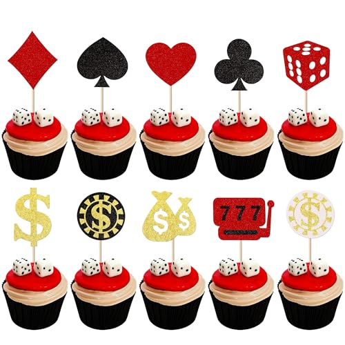 30 Stück Casino Tortendeko Geburtstag Glitter Casino Cupcake Toppers Poker Herz Glücksspiel Muffin Dekoration Las Vegas Casino Nacht Thema Party Casino Nacht Geburtstag Kuchendeko Zubehör 30 Stück Casino Tortendeko Geburtstag Glitter Casino Cupcake Toppers Poker Herz Glücksspiel Muffin Dekoration Las Vegas Casino Nacht Thema Party Casino Nacht Geburtstag Kuchendeko Zubehör von SYKYCTCY