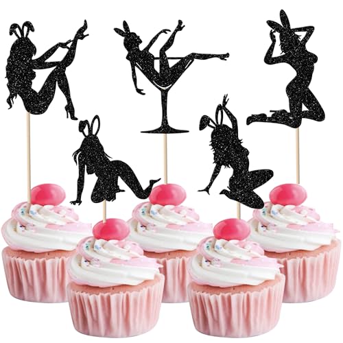 30 Stück Häschen Mädchen Tortendeko Glitzer Frohe Ostertage Cupcake Toppers Valentinstag Ostern Bachelorette Kuchen Deko für Hochzeit Jahrestag Geburtstag Party Cupcake Dekorationen Schwarz 30 Stück Häschen Mädchen Tortendeko Glitzer Frohe Ostertage Cupcake Toppers Valentinstag Ostern Bachelorette Kuchen Deko für Hochzeit Jahrestag Geburtstag Party Cupcake Dekorationen Schwarz von SYKYCTCY