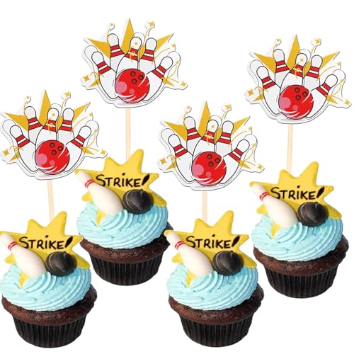 36 Stück Bowling Cupcake Toppers Beidseitig Bowling Kuchen Deko Bowling Kugel Tortendeko für Bowling Thema Baby Dusche Geburtstag Party Kuchen Dekoration 36 Stück Bowling Cupcake Toppers Beidseitig Bowling Kuchen Deko Bowling Kugel Tortendeko für Bowling Thema Baby Dusche Geburtstag Party Kuchen Dekoration von SYKYCTCY
