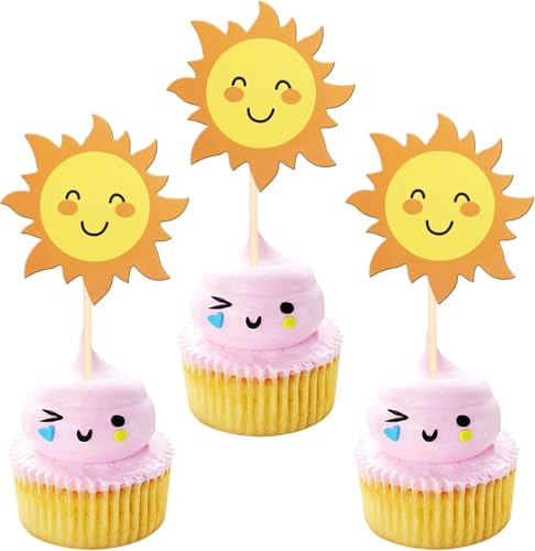 36 Stück Sonne Cupcake Toppers Doppelt Seite Sonne Blume Lächeln Gesicht Tortendeko SonneSchein Kuchen Deko für Sonne Thema Baby Dusche Kinder Geburtstag Party Kuchen Dekorationen 36 Stück Sonne Cupcake Toppers Doppelt Seite Sonne Blume Lächeln Gesicht Tortendeko SonneSchein Kuchen Deko für Sonne Thema Baby Dusche Kinder Geburtstag Party Kuchen Dekorationen von SYKYCTCY