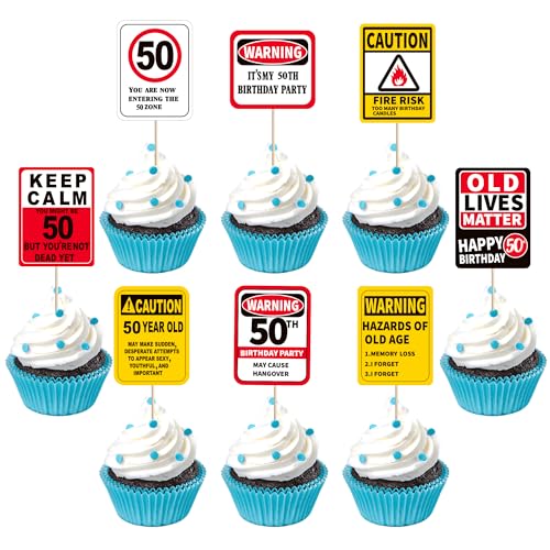 40 Stück 50th Geburtstag Tortendeko Celebrating 50 Years Cupcake Toppers Prost auf 50 Jahre Kuchen Deko 50th Birthday Cupcake Dekorationen für Geburtstag Jahrestag Party Kuchen Dekorationen von SYKYCTCY