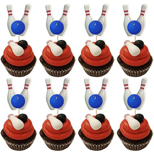 40 Stück Bowling Cupcake Toppers Beidseitig Bowling Tortendeko Sports Bowling Kugel Kuchen Deko für Bowling Thema Baby Dusche Geburtstag Party Kuchen Dekoration Blau 40 Stück Bowling Cupcake Toppers Beidseitig Bowling Tortendeko Sports Bowling Kugel Kuchen Deko für Bowling Thema Baby Dusche Geburtstag Party Kuchen Dekoration Blau von SYKYCTCY