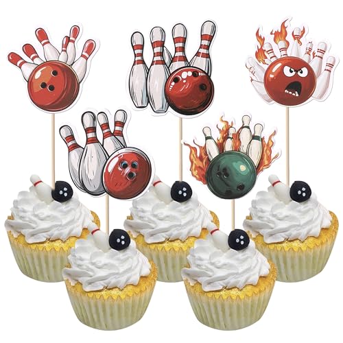 40 Stück Bowling Tortendeko Beidseitig Bowling Cupcake Toppers Bowling Kugel Kuchen Deko für Bowling Thema Baby Dusche Geburtstag Party Kuchen Dekoration Buntes 40 Stück Bowling Tortendeko Beidseitig Bowling Cupcake Toppers Bowling Kugel Kuchen Deko für Bowling Thema Baby Dusche Geburtstag Party Kuchen Dekoration Buntes von SYKYCTCY