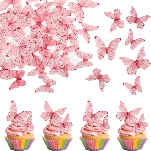 40 Stück Essbare Schmetterlinge Tortendeko 3D Butterfly Cupcake Toppers Schmetterling Kuchen Deko Schmetterling Tortendeko für Baby Dusche Bridal Shower Geburtstag Party Kuchen Dekorationen Rosa 40 Stück Essbare Schmetterlinge Tortendeko 3D Butterfly Cupcake Toppers Schmetterling Kuchen Deko Schmetterling Tortendeko für Baby Dusche Bridal Shower Geburtstag Party Kuchen Dekorationen Rosa von SYKYCTCY