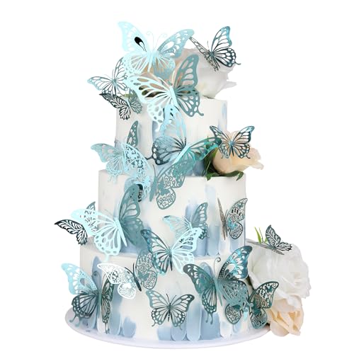 42 Stück Schmetterling Tortendeko 3D DIY Schmetterling Cupcake Toppers Lebendige Butterfly Kuchen Deko für Baby Dusche Hochzeit Jahrestag Geburtstag Party Kuchen Dekoendeko Blau 42 Stück Schmetterling Tortendeko 3D DIY Schmetterling Cupcake Toppers Lebendige Butterfly Kuchen Deko für Baby Dusche Hochzeit Jahrestag Geburtstag Party Kuchen Dekoendeko Blau von SYKYCTCY