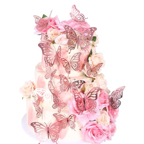 42 Stück Schmetterling Tortendeko 3D DIY Schmetterling Cupcake Toppers Lebendige Butterfly Kuchen Deko für Baby Dusche Hochzeit Jahrestag Geburtstag Party Kuchen Dekoendeko Rosegold 42 Stück Schmetterling Tortendeko 3D DIY Schmetterling Cupcake Toppers Lebendige Butterfly Kuchen Deko für Baby Dusche Hochzeit Jahrestag Geburtstag Party Kuchen Dekoendeko Rosegold von SYKYCTCY