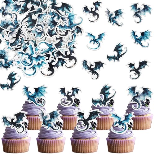 48 Stück Essbare Drache Tortendeko Waffelpapier Fantasie Cool Dragon Party Cupcake Toppers Essbare Dinosure Kuchen Deko für Drachen Thema Baby Dusche Geburtstag Party Kuchen Dekorationen 48 Stück Essbare Drache Tortendeko Waffelpapier Fantasie Cool Dragon Party Cupcake Toppers Essbare Dinosure Kuchen Deko für Drachen Thema Baby Dusche Geburtstag Party Kuchen Dekorationen von SYKYCTCY
