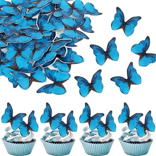 48 Stück Essbare Schmetterling Tortendeko 3D Butterfly Cupcake Toppers Schmetterlinge Kuchen Deko Schmetterlinge Tortendeko für Baby Dusche Bridal Shower Geburtstag Party Kuchen Dekorationen Blau 48 Stück Essbare Schmetterling Tortendeko 3D Butterfly Cupcake Toppers Schmetterlinge Kuchen Deko Schmetterlinge Tortendeko für Baby Dusche Bridal Shower Geburtstag Party Kuchen Dekorationen Blau von SYKYCTCY