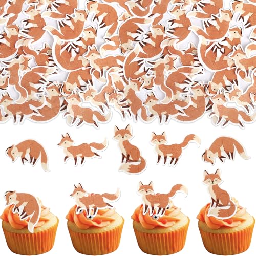 56 Stück Essbare Füchse Tortendeko Foxes Geburtstag Cupcake Toppers Wildes Tier Kuchen Deko Füchse Cupcake Dekorationen für Baby-Dusche Kinder Geburtstag Party Kuchen Dekorationen 56 Stück Essbare Füchse Tortendeko Foxes Geburtstag Cupcake Toppers Wildes Tier Kuchen Deko Füchse Cupcake Dekorationen für Baby-Dusche Kinder Geburtstag Party Kuchen Dekorationen von SYKYCTCY