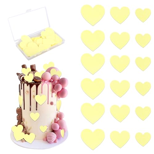 60 Stück Essbar Liebe Herz Tortendeko Glitzer Love Heart Cupcake Toppers Valentinstag Kuchen Deko für Valentinstag Hochzeit Verlobung Braut Dusche Geburtstag Party Kuchen Dekorationen Hellgelb 60 Stück Essbar Liebe Herz Tortendeko Glitzer Love Heart Cupcake Toppers Valentinstag Kuchen Deko für Valentinstag Hochzeit Verlobung Braut Dusche Geburtstag Party Kuchen Dekorationen Hellgelb von SYKYCTCY