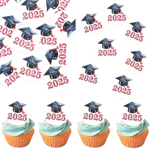 60 Stück Essbare 2025 Abschluss Kappe Kuchen Deko Waffel Papier Graduierung Kappe Cupcake Toppers Abschluss Tortendeko für 2025 Graduierung Thema Party Cupcake Dekorationen Schwarz Lila 60 Stück Essbare 2025 Abschluss Kappe Kuchen Deko Waffel Papier Graduierung Kappe Cupcake Toppers Abschluss Tortendeko für 2025 Graduierung Thema Party Cupcake Dekorationen Schwarz Lila von SYKYCTCY