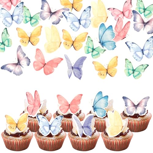 60 Stück Essbare 3D Schmetterling Kuchen Deko Niedlicher Butterfly Cupckake Toppers Frühling Thema Tortendeko für Baby Dusche Braut Dusche Jungen Mädchen Geburtstag Party Kuchen Dekorationen Buntes 60 Stück Essbare 3D Schmetterling Kuchen Deko Niedlicher Butterfly Cupckake Toppers Frühling Thema Tortendeko für Baby Dusche Braut Dusche Jungen Mädchen Geburtstag Party Kuchen Dekorationen Buntes von SYKYCTCY