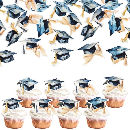 60 Stück Essbare Abschluss Kappe Kuchen Deko Reis Papier Waffel Papier Graduierung Kappe Tortendeko Class of 2025 Cupcake Toppers für Abschluss Thema Party Kuchen Dekorationen 60 Stück Essbare Abschluss Kappe Kuchen Deko Reis Papier Waffel Papier Graduierung Kappe Tortendeko Class of 2025 Cupcake Toppers für Abschluss Thema Party Kuchen Dekorationen von SYKYCTCY