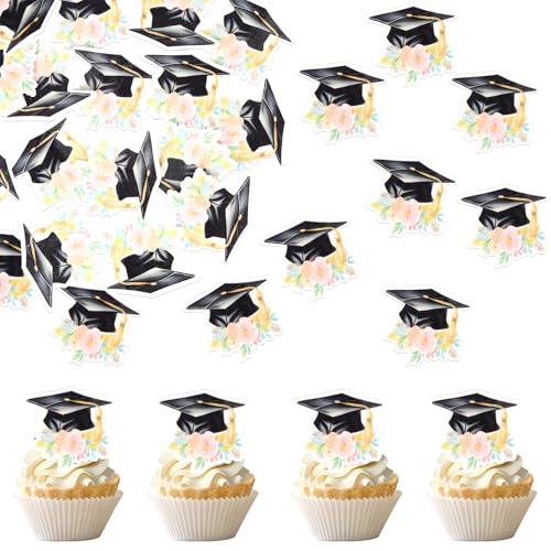60 Stück Essbare Abschluss Kappe Tortendeko Waffel Papier 2025 Graduierung Cupcake Toppers Klasse von 2025 Kappe Kuchen Deko für Abschluss Thema Party Cupcake Dekorationen 60 Stück Essbare Abschluss Kappe Tortendeko Waffel Papier 2025 Graduierung Cupcake Toppers Klasse von 2025 Kappe Kuchen Deko für Abschluss Thema Party Cupcake Dekorationen von SYKYCTCY
