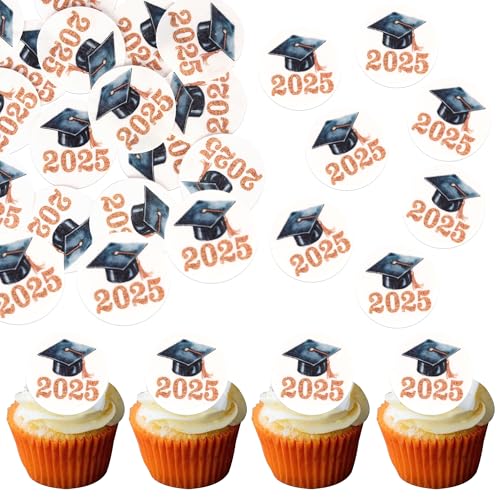 60 Stück Essbare Abschluss Kappe Tortendeko Waffel Papier 2025 Graduierung Kuchen Deko Klasse von 2025 Kappe Cupcake Toppers für Abschluss Thema Party Cupcake Dekorationen Schwarz Orange 60 Stück Essbare Abschluss Kappe Tortendeko Waffel Papier 2025 Graduierung Kuchen Deko Klasse von 2025 Kappe Cupcake Toppers für Abschluss Thema Party Cupcake Dekorationen Schwarz Orange von SYKYCTCY