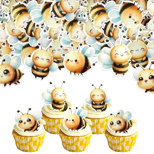 60 Stück Essbare Biene Tortendeko Waffelpapier Honigwabe Cupcake Toppers Biene Kuchen Deko für Biene Thema Baby Dusche Jungen Mädchen Geburtstag Party Kuchen Dekoration 60 Stück Essbare Biene Tortendeko Waffelpapier Honigwabe Cupcake Toppers Biene Kuchen Deko für Biene Thema Baby Dusche Jungen Mädchen Geburtstag Party Kuchen Dekoration von SYKYCTCY