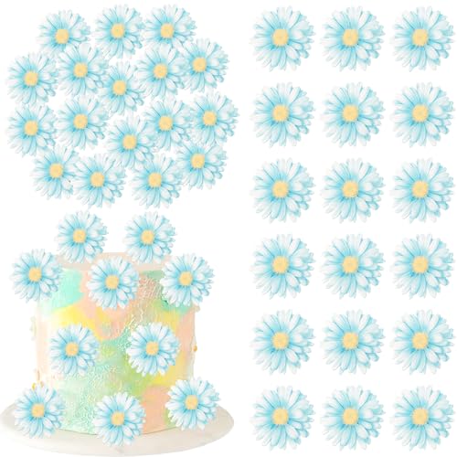 60 Stück Essbare Blumen Cupcake Toppers Essbare Waffel Papier Blume Tortendeko Hawaii-Blumen Kuchen Dekorationen für Tropical Luau Thematische Baby Shower Geburtstag Party Blau 60 Stück Essbare Blumen Cupcake Toppers Essbare Waffel Papier Blume Tortendeko Hawaii-Blumen Kuchen Dekorationen für Tropical Luau Thematische Baby Shower Geburtstag Party Blau von SYKYCTCY