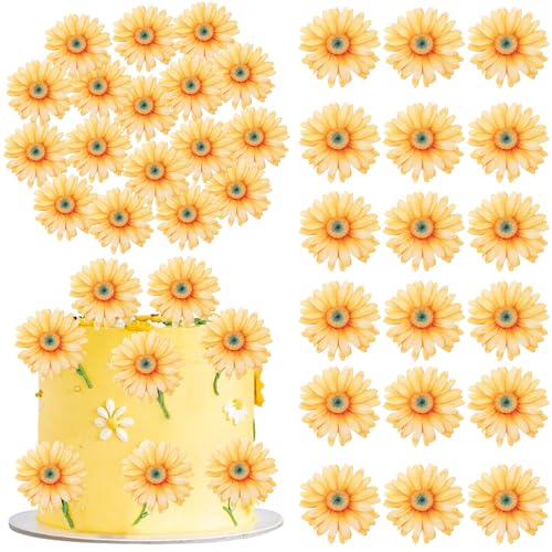 60 Stück Essbare Blumen Tortendeko Essbare Waffel Papier Blume Kuchen Deko Hawaii-Blumen Cupcake Toppers für Tropical Luau Thematische Baby Shower Geburtstag Party Kuchen Dekorationen Gelb 60 Stück Essbare Blumen Tortendeko Essbare Waffel Papier Blume Kuchen Deko Hawaii-Blumen Cupcake Toppers für Tropical Luau Thematische Baby Shower Geburtstag Party Kuchen Dekorationen Gelb von SYKYCTCY