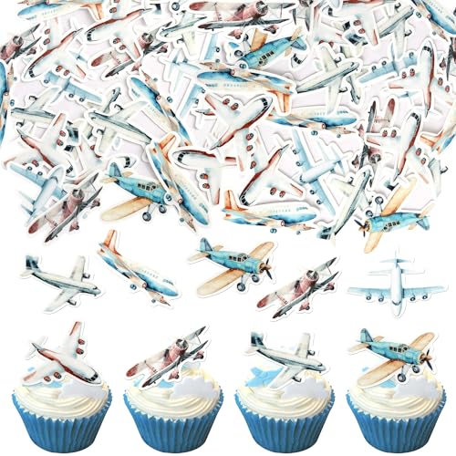 60 Stück Essbare Flugzeug Tortendeko Ebene Cupcake Toppers Flugzeug Kuchen Deko für Baby Dusche Luftfahrt Fighter Thema Geburtstag Cupcake Dekorationen 60 Stück Essbare Flugzeug Tortendeko Ebene Cupcake Toppers Flugzeug Kuchen Deko für Baby Dusche Luftfahrt Fighter Thema Geburtstag Cupcake Dekorationen von SYKYCTCY