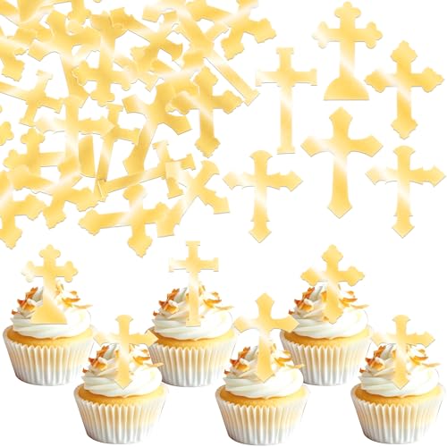 60 Stück Essbare Kreuz Cupcake Toppers Gott Segnet Cupcake Dekorationen Heilige Erste Kommunion Tortendeko Christliche Taufe Kuchen Deko für Religiös Kreuz Thema Baby Dusche Geburtstag Party Gold 60 Stück Essbare Kreuz Cupcake Toppers Gott Segnet Cupcake Dekorationen Heilige Erste Kommunion Tortendeko Christliche Taufe Kuchen Deko für Religiös Kreuz Thema Baby Dusche Geburtstag Party Gold von SYKYCTCY