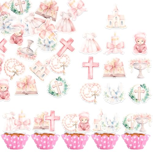 60 Stück Essbare Kreuz Tortendeko Baby Mädchen Kuchen Deko Schloss Friedenstaube Cupcake Toppers für Religiöse Kreuz Thema Baby Dusche Mädchen Geburtstag Party Kuchen Dekorationen Rosa 60 Stück Essbare Kreuz Tortendeko Baby Mädchen Kuchen Deko Schloss Friedenstaube Cupcake Toppers für Religiöse Kreuz Thema Baby Dusche Mädchen Geburtstag Party Kuchen Dekorationen Rosa von SYKYCTCY