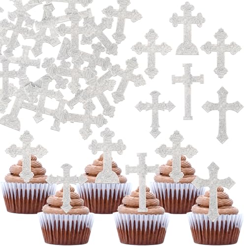 60 Stück Essbare Kreuz Tortendeko Christliche Taufe Kuchen Deko Gott Segnet Cupcake Toppers Christliche Taufe Cupcake Dekorationen für Religiös Kreuz Thema Baby Dusche Geburtstag Party Silber 60 Stück Essbare Kreuz Tortendeko Christliche Taufe Kuchen Deko Gott Segnet Cupcake Toppers Christliche Taufe Cupcake Dekorationen für Religiös Kreuz Thema Baby Dusche Geburtstag Party Silber von SYKYCTCY