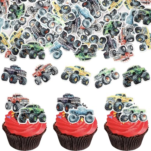 60 Stück Essbare LKW Auto Cupcake Toppers Off-road Auto Tortendeko LKW Auto Geburtstag Kuchen Deko für Lastwagen Thema Baby Dusche Kinder Geburtstag Party Kuchen Dekorationen 60 Stück Essbare LKW Auto Cupcake Toppers Off-road Auto Tortendeko LKW Auto Geburtstag Kuchen Deko für Lastwagen Thema Baby Dusche Kinder Geburtstag Party Kuchen Dekorationen von SYKYCTCY
