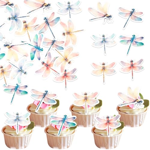 60 Stück Essbare Libelle Cupcake Toppers Reispapier Waffel Papier Tortendeko Libellenblatt Kuchen Deko für Libelle Thema Baby Dusche Kinder Geburtstag Party Cupcake Dekorationen Buntes 60 Stück Essbare Libelle Cupcake Toppers Reispapier Waffel Papier Tortendeko Libellenblatt Kuchen Deko für Libelle Thema Baby Dusche Kinder Geburtstag Party Cupcake Dekorationen Buntes von SYKYCTCY
