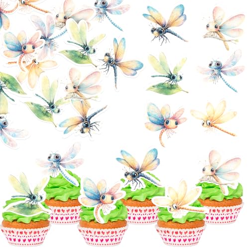 60 Stück Essbare Libelle Tortendeko Dragonfly Cupcake Toppers Reispapier Waffel Papier Kuchen Deko für Libellenblatt Thema Baby Dusche Kinder Geburtstag Party Cupcake Dekorationen Buntes 60 Stück Essbare Libelle Tortendeko Dragonfly Cupcake Toppers Reispapier Waffel Papier Kuchen Deko für Libellenblatt Thema Baby Dusche Kinder Geburtstag Party Cupcake Dekorationen Buntes von SYKYCTCY