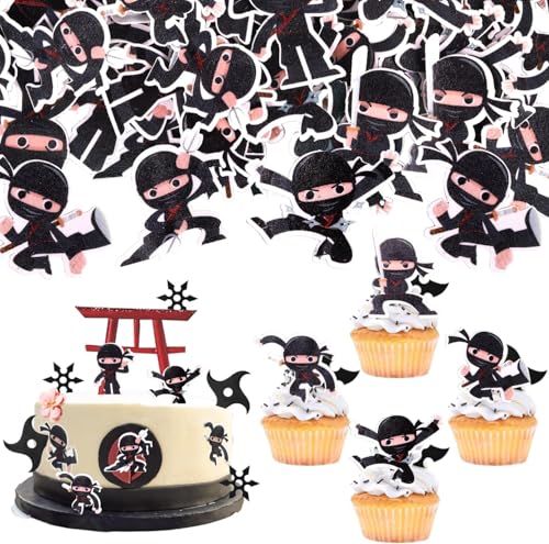 60 Stück Essbare Ninja Tortendeko Zusammengestellte Kuchen Deko Kampfsportarten Karate Kung Fu Krieger Cupcake Toppers für NinjaThema Baby Dusche Kinder Geburtstag Party Kuchen Dekorationen 60 Stück Essbare Ninja Tortendeko Zusammengestellte Kuchen Deko Kampfsportarten Karate Kung Fu Krieger Cupcake Toppers für NinjaThema Baby Dusche Kinder Geburtstag Party Kuchen Dekorationen von SYKYCTCY
