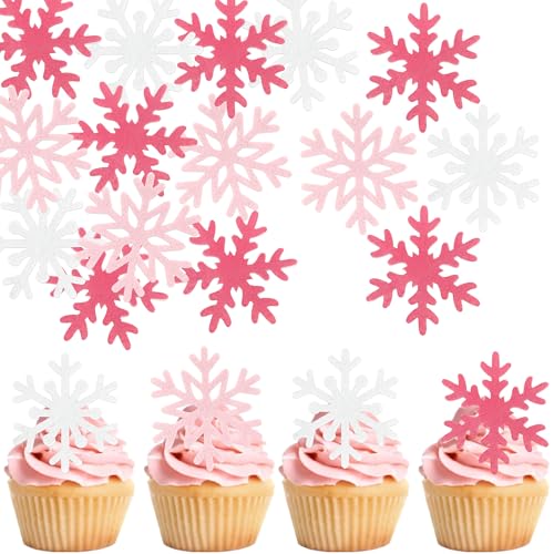 60 Stück Essbare Schneeflocke Cupcake Toppers Essbare Winter Wonderland Kuchen Deko Waffelpapier Schneeflocke Tortendeko für Baby Dusche Kinder Geburtstag Party Kuchen Dekorationen Rosa Weiß 60 Stück Essbare Schneeflocke Cupcake Toppers Essbare Winter Wonderland Kuchen Deko Waffelpapier Schneeflocke Tortendeko für Baby Dusche Kinder Geburtstag Party Kuchen Dekorationen Rosa Weiß von SYKYCTCY