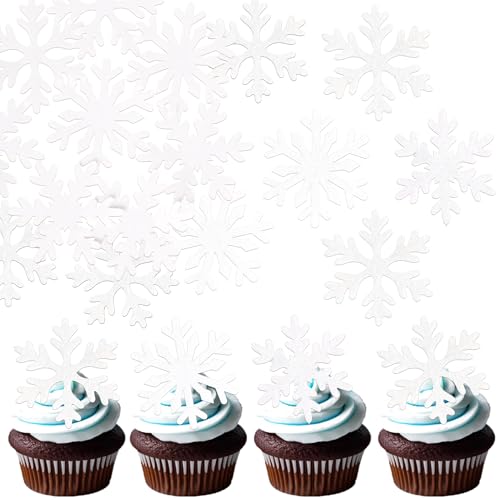 60 Stück Essbare Schneeflocke Cupcake Toppers Waffelpapier Winter Wonderland Thema Tortendeko Essbare Schneeflocke Kuchen Deko für Baby Dusche Kinder Geburtstag Party Kuchen Dekorationen Weiß 60 Stück Essbare Schneeflocke Cupcake Toppers Waffelpapier Winter Wonderland Thema Tortendeko Essbare Schneeflocke Kuchen Deko für Baby Dusche Kinder Geburtstag Party Kuchen Dekorationen Weiß von SYKYCTCY