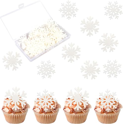 60 Stück Essbare Schneeflocke Tortendeko Winter Eingefroren Cupcake Toppers für Winter Wonderland Thema Baby Dusche Kinder Geburtstag Party Kuchen Dekorationen Weiß 60 Stück Essbare Schneeflocke Tortendeko Winter Eingefroren Cupcake Toppers für Winter Wonderland Thema Baby Dusche Kinder Geburtstag Party Kuchen Dekorationen Weiß von SYKYCTCY