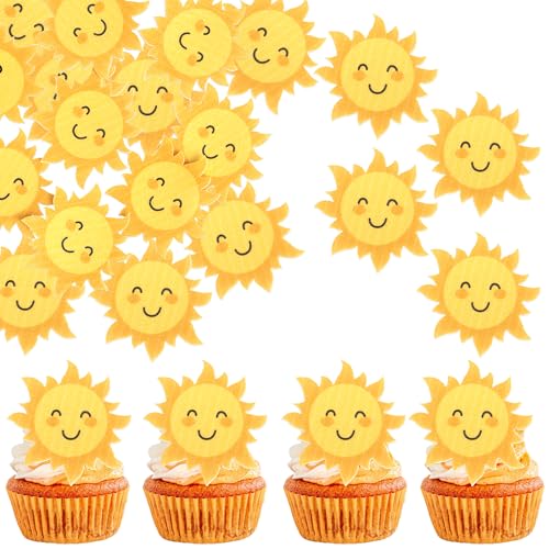 60 Stück Essbare Sonne Tortendeko Waffel Papier Sonne Blume Lächeln Gesicht Kuchen Deko SonneSchein Cupcake Toppers für Sonne Thema Baby Dusche Kinder Geburtstag Hochzeit Party Kuchen Dekorationen 60 Stück Essbare Sonne Tortendeko Waffel Papier Sonne Blume Lächeln Gesicht Kuchen Deko SonneSchein Cupcake Toppers für Sonne Thema Baby Dusche Kinder Geburtstag Hochzeit Party Kuchen Dekorationen von SYKYCTCY