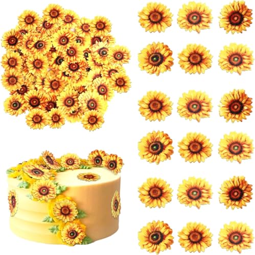 60 Stück Essbare Sonnenblume Tortendeko Blume Geburtstag Kuchen Deko Essbare Blume Cupcake Toppers für Baby Dusche Hochzeit Jahrestag Geburtstag Party Kuchen Dekoration 60 Stück Essbare Sonnenblume Tortendeko Blume Geburtstag Kuchen Deko Essbare Blume Cupcake Toppers für Baby Dusche Hochzeit Jahrestag Geburtstag Party Kuchen Dekoration von SYKYCTCY