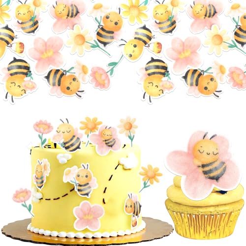 63 Stück Essbare Honigwabe Tortendeko Waffelpapier Biene Cupcake Toppers Blumen Honigwabe Kuchen Deko für Biene Thema Baby Dusche Jungen Mädchen Geburtstag Party Kuchen Dekoration 63 Stück Essbare Honigwabe Tortendeko Waffelpapier Biene Cupcake Toppers Blumen Honigwabe Kuchen Deko für Biene Thema Baby Dusche Jungen Mädchen Geburtstag Party Kuchen Dekoration von SYKYCTCY