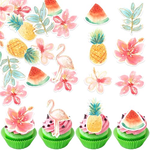 64 Stück Essbare Sommer Hawaii Tortendeko Flamingo Ananas Kuchen Deko Wassermelone Blume Cupcake Toppers für Tropisches Hawaii Thema Baby Dusche Jungen Mädchen Geburtstag Party Cupcake Dekorationen 64 Stück Essbare Sommer Hawaii Tortendeko Flamingo Ananas Kuchen Deko Wassermelone Blume Cupcake Toppers für Tropisches Hawaii Thema Baby Dusche Jungen Mädchen Geburtstag Party Cupcake Dekorationen von SYKYCTCY