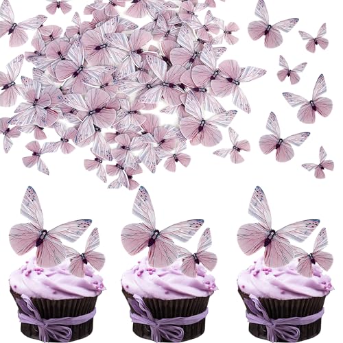 72 Stück Essbare Schmetterlinge Cupcake Toppers 3D Schmetterling Kuchen Deko Realistische Schmetterling Tortendeko für Baby Dusche Bridal Shower Geburtstag Party Kuchen Dekorationen Lila 72 Stück Essbare Schmetterlinge Cupcake Toppers 3D Schmetterling Kuchen Deko Realistische Schmetterling Tortendeko für Baby Dusche Bridal Shower Geburtstag Party Kuchen Dekorationen Lila von SYKYCTCY