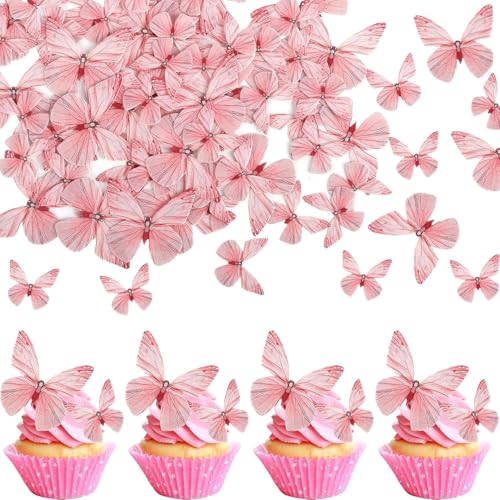 72 Stück Essbare Schmetterlinge Cupcake Toppers 3D Schmetterling Kuchen Deko Realistische Schmetterling Tortendeko für Baby Dusche Bridal Shower Geburtstag Party Kuchen Dekorationen Rosa 72 Stück Essbare Schmetterlinge Cupcake Toppers 3D Schmetterling Kuchen Deko Realistische Schmetterling Tortendeko für Baby Dusche Bridal Shower Geburtstag Party Kuchen Dekorationen Rosa von SYKYCTCY