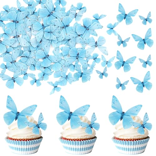 72 Stück Essbare Schmetterlinge Tortendeko 3D Schmetterling Cupcake Toppers Realistische Schmetterlinge Kuchen Deko für Baby Dusche Bridal Shower Geburtstag Party Kuchen Dekorationen Blau 72 Stück Essbare Schmetterlinge Tortendeko 3D Schmetterling Cupcake Toppers Realistische Schmetterlinge Kuchen Deko für Baby Dusche Bridal Shower Geburtstag Party Kuchen Dekorationen Blau von SYKYCTCY