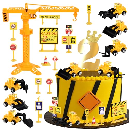 SYKYCTCY 17 Stück Baufahrzeuge Tortendeko Set Straße Schild Turm Bagger Kuchen Deko Acryl Anzahl 2 Cake Topper für Bau Thema Baby Dusche Kinder 2. Geburtstag Party Kuchen Dekorationen SYKYCTCY 17 Stück Baufahrzeuge Tortendeko Set Straße Schild Turm Bagger Kuchen Deko Acryl Anzahl 2 Cake Topper für Bau Thema Baby Dusche Kinder 2. Geburtstag Party Kuchen Dekorationen von SYKYCTCY